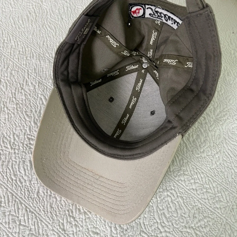 Titleist Golf Hat OSFM Mens Adjustable New Era FJ Logo Olive Green Baseball Cap